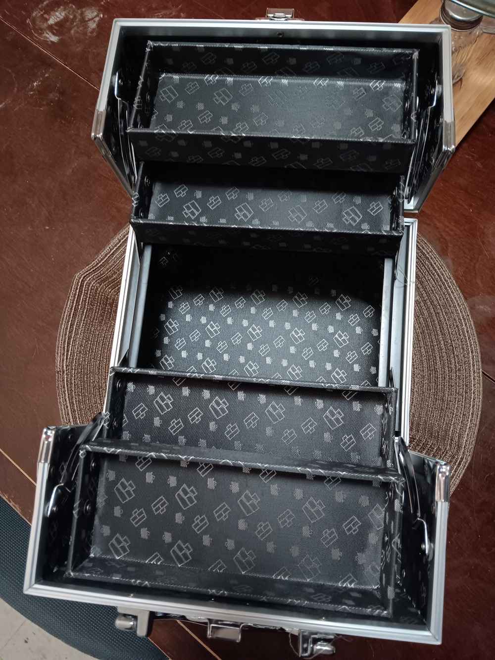 Colorful Abstract Pattern Makeup Train Case - Picture 2 of 6